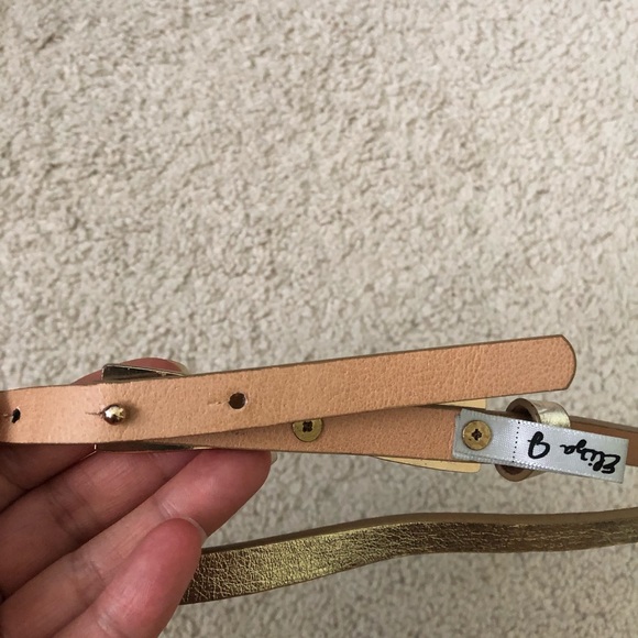 Eliza J metallic belt with bow - Picture 3 of 8